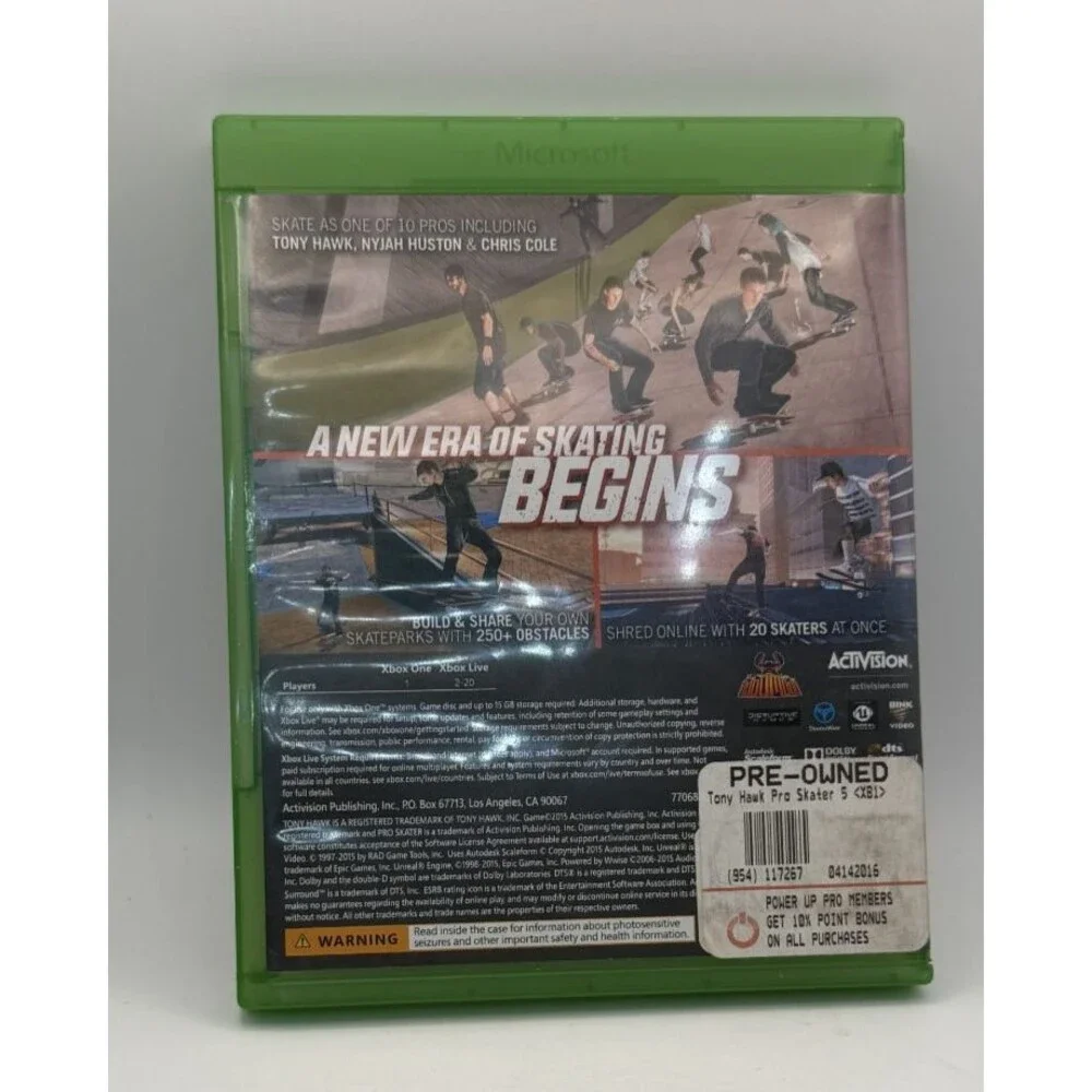 🛹🎮 Tony Hawk’s Pro Skater 5 – Xbox One Game 💥 Disc Only